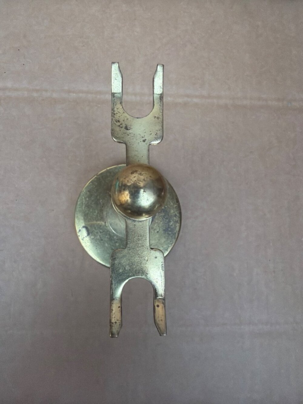 Vintage Brass Shaving Set - 7" Stand Brush Holder Razor Gentleman Vanity - Picture 9 of 13